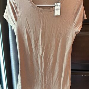 Express Women's Short Sleeve Tan Tee